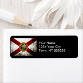 Black Grunge Florida State Flag Etiket (Insitu)