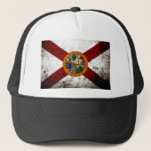 Black Grunge Florida State Flag Trucker Pet (Voorkant)