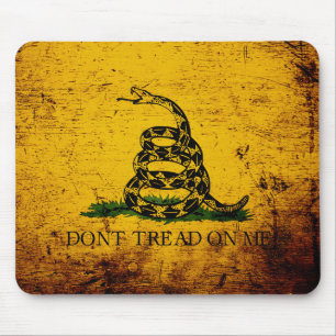 Black Grunge Gadsden Flag Muismat
