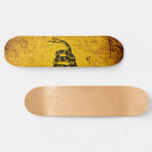 Black Grunge Gadsden Flag Persoonlijk Skateboard (Horizontaal)