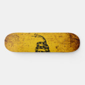 Black Grunge Gadsden Flag Persoonlijk Skateboard (Horizontaal)