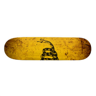 Black Grunge Gadsden Flag Persoonlijk Skateboard