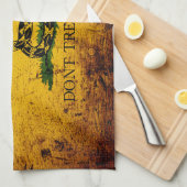 Black Grunge Gadsden Flag Theedoek (Quarter Fold)