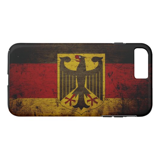 Black Grunge Germany Flag Case-Mate iPhone Case (Achterkant (Horizontaal))