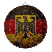Black Grunge Germany Flag Dartbord (Voorkant)