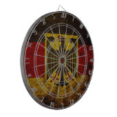 Black Grunge Germany Flag Dartbord (Voorkant Links)