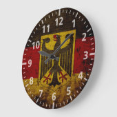 Black Grunge Germany Flag Grote Klok (Hoek)