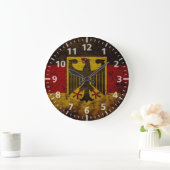 Black Grunge Germany Flag Grote Klok (Huis)