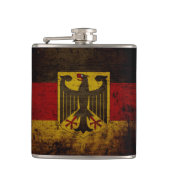 Black Grunge Germany Flag Heupfles (Voorkant)