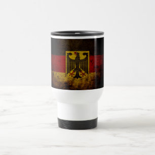 Black Grunge Germany Flag Reisbeker