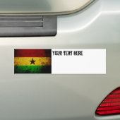 Black Grunge Ghana Flag Bumpersticker (Op auto)
