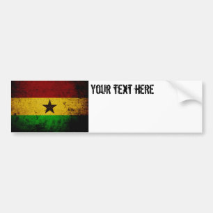 Black Grunge Ghana Flag Bumpersticker