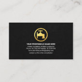 Black Grunge Gold Home Plumbing Visitekaartje (Achterkant)