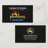 Black Grunge Gold Home Plumbing Visitekaartje (Voorkant / Achterkant)