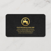 Black Grunge Gold Plumbing Home Visitekaartje (Achterkant)