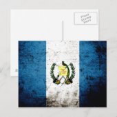 Black Grunge Guatemala Flag Briefkaart (Voorkant / Achterkant)