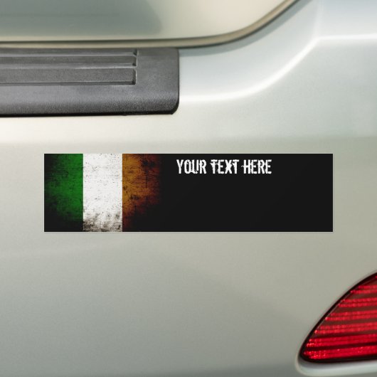 Black Grunge Ireland Flag Bumpersticker (Op auto)