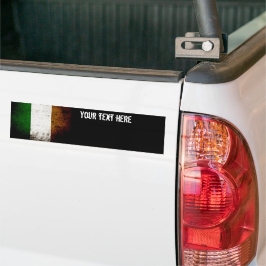 Black Grunge Ireland Flag Bumpersticker (Op Truck)