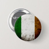 Black Grunge Ireland Flag Ronde Button 5,7 Cm (Voorkant /achterkant)