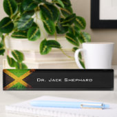 Black Grunge Jamaica Flag Naambordje