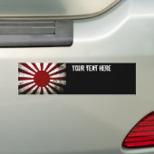 Black Grunge Japan Rising Sun Flag Bumpersticker (Op auto)