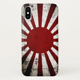 Black Grunge Japan Rising Sun Flag Case-Mate iPhone Case