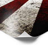 Black Grunge Japan Rising Sun Flag Foto Afdruk (Hoek)