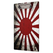 Black Grunge Japan Rising Sun Flag Klembord (Links)