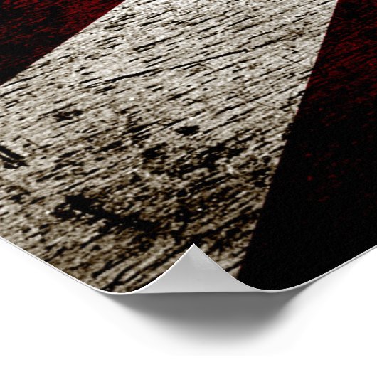 Black Grunge Japan Rising Sun Flag Poster (Hoek)