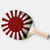 Black Grunge Japan Rising Sun Flag Tafeltennisbatje (Zijkant)