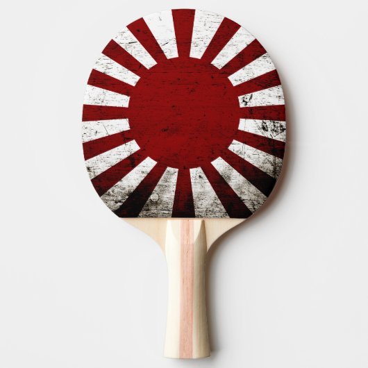 Black Grunge Japan Rising Sun Flag Tafeltennisbatje (Voorkant)