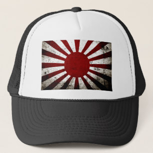 Black Grunge Japan Rising Sun Flag Trucker Pet