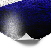 Black Grunge Kroatië Flag Foto Afdruk (Hoek)