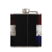 Black Grunge Kroatië Flag Heupfles (Achterkant)