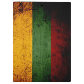 Black Grunge Litouwen Flag Klembord (Achterkant)