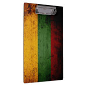 Black Grunge Litouwen Flag Klembord (Rechts)