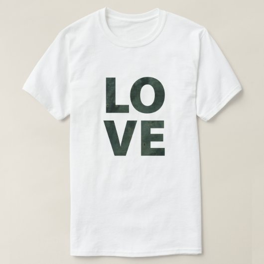Black Grunge Love Valentijn T-shirt (Design voorkant)