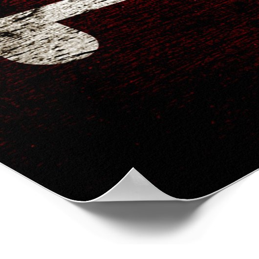 Black Grunge Maryland State Flag Poster (Hoek)