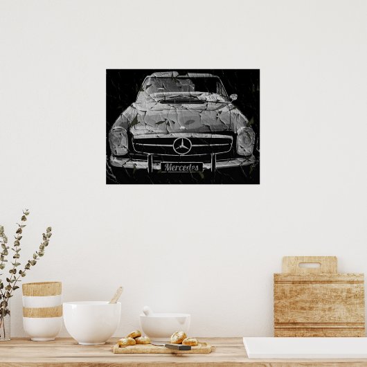 Black Grunge Mercedes poster door N.P. (Keuken)