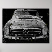 Black Grunge Mercedes poster door N.P. (Voorkant)