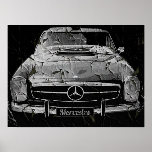 Black Grunge Mercedes poster door N.P. (Voorkant)