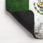 Black Grunge Mexico Flag Muismat (Hoek)