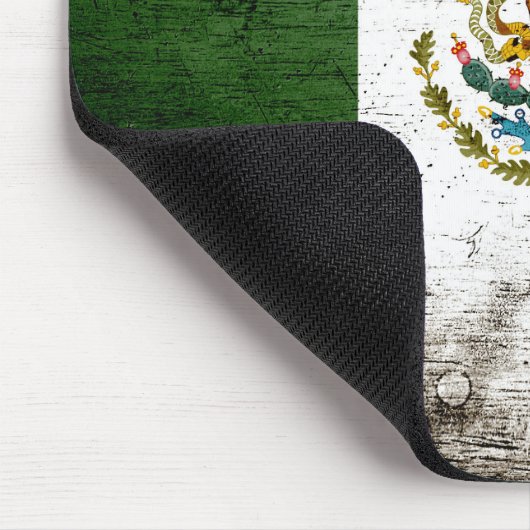 Black Grunge Mexico Flag Muismat (Hoek)