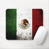Black Grunge Mexico Flag Muismat (Met muis)