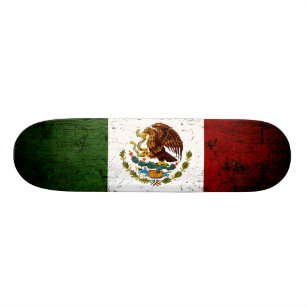 Black Grunge Mexico Flag Persoonlijk Skateboard