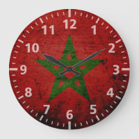 Black Grunge Morocco Flag