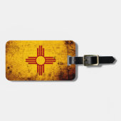 Black Grunge New Mexico State Flag Bagagelabel (Voorkant horizontaal)
