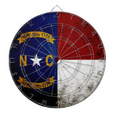 Black Grunge North Carolina State Flag Dartbord (Voorkant)
