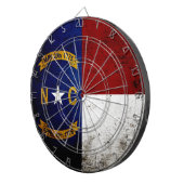 Black Grunge North Carolina State Flag Dartbord (Voorkant Rechts)