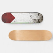Black Grunge Palestine Flag Persoonlijk Skateboard (Horizontaal)